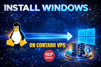 install windows 10 or 11 on contabo vps with full rdp setup