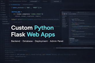 develop a full stack web application using python flask