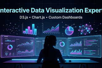 make an interactive data visualization dashboard using d3 js and chart js