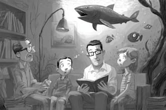 draw custom  illustrations and book illustration