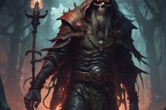 create a dark, horror, underground art illustration