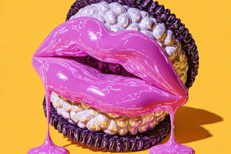 design a bold pop art logo or business illustration