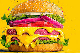 create a custom comic style pop art poster illustration
