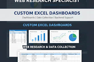 advance excel automation web research backend operations  auction tracking