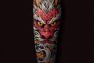 create a tattoo design of tattoo sleeve