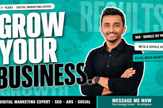 be your digital marketing expert and social media manager for SEO and paid ads
