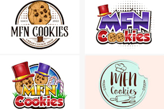 create a modern cookies logo design