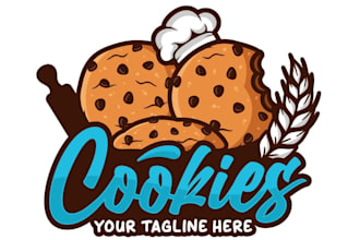 create a modern cookies logo design