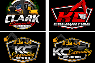 make awesome high quality excavating logo