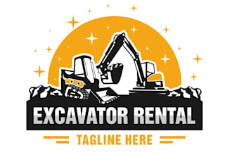 do cute and amazing excavation logo design