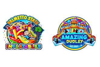 design a modern bounce house logo with free unlimited revision