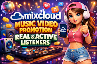 do mixcloud music video promotion real and active listeners