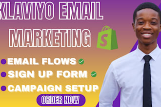 set up email marketing campaign klaviyo to shopify