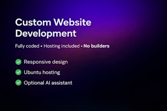 create a professional website with hosting included