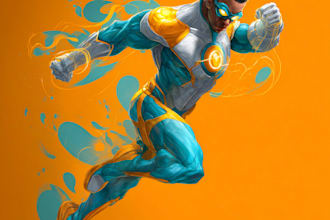 draw cartoon, anime, super hero portrait or concept art