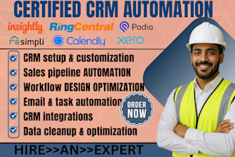 setup insightly resimpli calendly crm ringcentral automation xero podio workflow