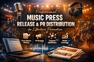 professional music press release and PR distribution for effective promotion