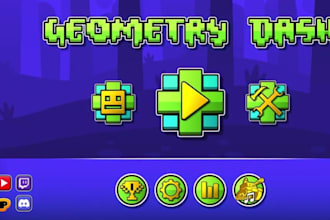 create geometry dash solo level, smooth gameplay gd layout with clean decoration