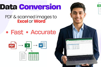 convert PDF or scanned images to excel or word