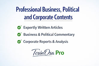 write professional business, political and corporate letters