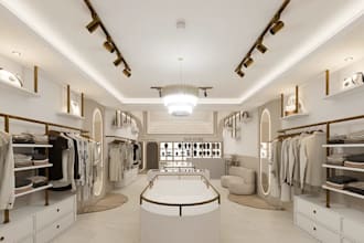 redesign 3d boutique interior,commercial retail space design,cgi furniture style