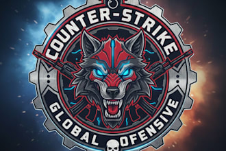 design a powerful csgo gaming logo for your team or stream