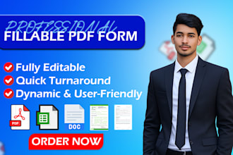 create interactive fillable PDF forms professionally
