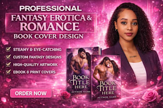 design professionally fantasy erotica or romance book cover
