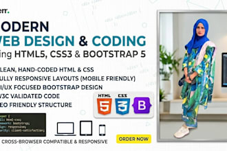 develop responsive websites using HTML, CSS, and bootstrap