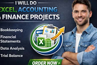 do excel projects, accounting and finance projects