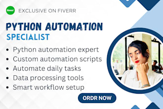 create custom python automation scripts, data analysis and comfyui workflows