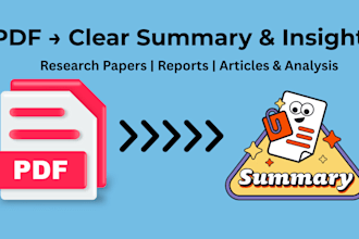 summarize and analyze your research papers or PDF reports