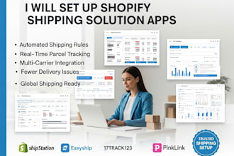 setup shopify shipping solution 17track shipstation track123 easyship pinklink