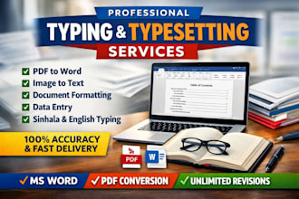 professional type setting in ms word and PDF