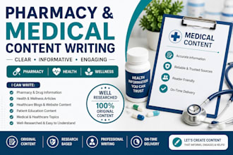 write clear pharmacy and medical content for your website
