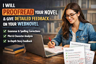 proofread your novel and give detailed on your webnovel