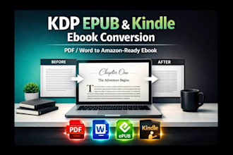 do pdf to kindle ebook conversion fix ebook formatting, word doc to kdp epub