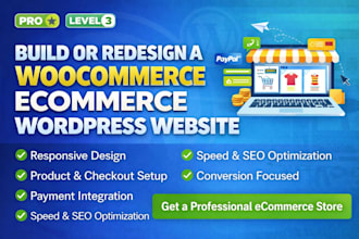 build or redsign a woocommerce ecommerce wordpress website