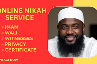 perform urgent online nikah as imam nikah islamic marriages