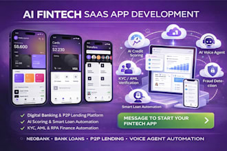 do ai fintech saas app neobank app bank loan p2p app rpa voice agent automation