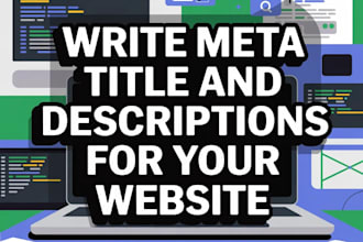 write meta title and description for SEO of your website