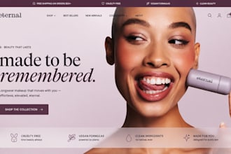 design skincare shopify store makeup beauty website cosmetics store beauty store