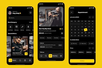 design and develop custom beauty salon app, spa app, barber app, ecommerce app