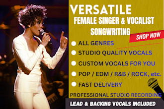 be your female singer and vocalist songwriter