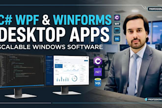 develop c sharp wpf, winforms desktop application or windows software