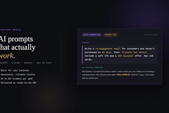 create custom chatgpt and ai prompt packs tailored to your business