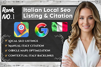 build italian backlinks, google maps citations and top local SEO listing