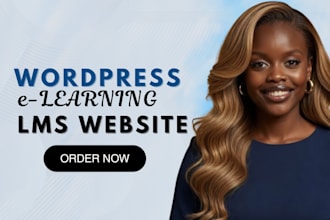 build lms online educational website, elearning website, wordpress lms website