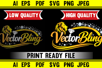 do manual vector tracing and logo redraw