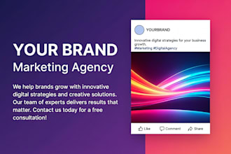 create professional social media post design for your brand